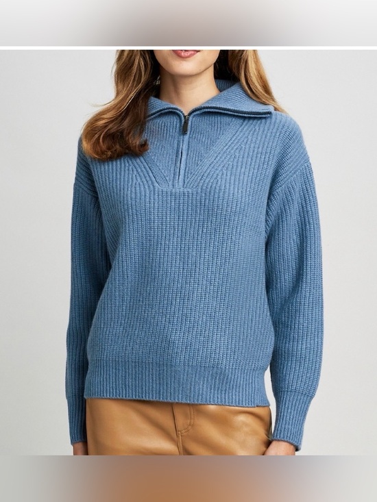 Elie Tahari Sweaters - Elie Tahari 100% Cashmere Knit Collared Sweater Long Sleeve , Medium